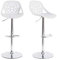 Miliboo Design-Barhocker Barock Weiß 2er Set BAROCCA.