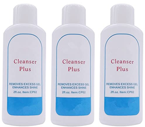 Warm Girl 3pc Cleanser Plus Liquid Gel Polish Cleanser Polish Remover Residue Wipe Off Sticky Layer Remover Gel Nail Prep Solution Nail Art Kit
