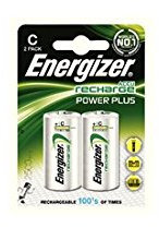 Duracell Rechargable NiMH Batteries Size C Pack 2 HR14 Pack 2