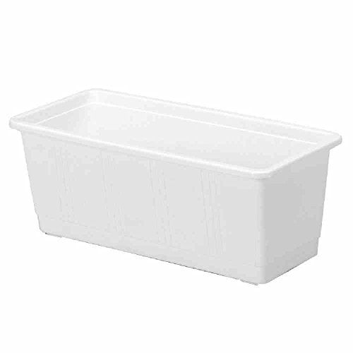 Geli Blumenkasten Standard mit Holzstruktur 60 cm weiß