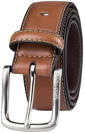 Tommy Hilfiger Men's Semi‑dress Leather Belt, Versatile Everyday Style (Regular & Big and Tall Sizes) apparel-belts
