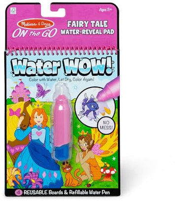 Melissa & Doug Water Wow! - Märchenbilder magische Malbücher mit Wasserstiften | Kinder Wassermalbücher im Alter von 3 4 5 6 7 | Kleinkinder Reisespielzeug für unterwegs im Auto und Flugzeug