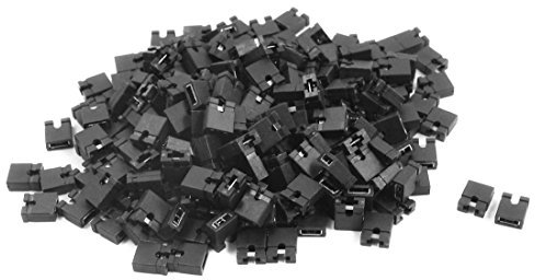 sourcing map 200Pcs IDE DVD HDD PC Motherboard PCB Plugs Jumper Caps 2.54mm Black