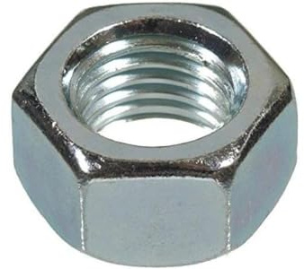 Merriway BH03667 (50 Pcs) Steel Full Hex Head Nut, M8 (5/16 inch) - Pack of 50 Pieces, Silver