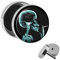 Treuheld | Ohrstecker zum Schrauben - Raucher Skelett Röntgenbild - Motiv Fake-Plug Ø 10mm Silber - Edel-Stahl Ohr-Ringe - Chirurgen-Stahl 316L Fake-Tunnel - Gewinde Ohr-Stecker - rauchen Skull