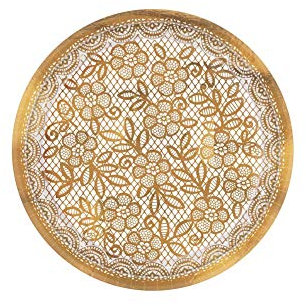 Delicados platos de postre de encaje (8 unidades)