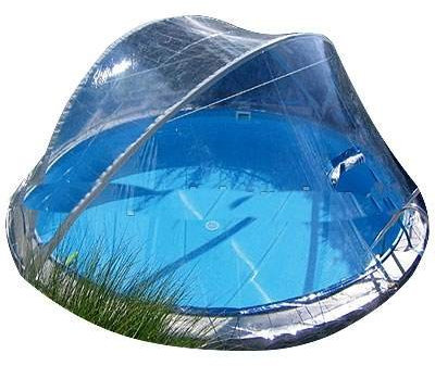 CABRIO-DOME für Rundbecken mit 400/420 cm Durchmesser komplett abklappbar