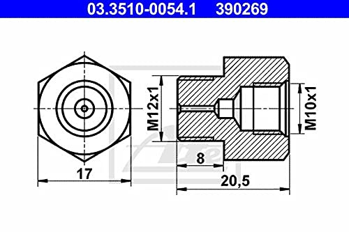 ATE 03.3510-0054.1 Adapter, Bremsleitung