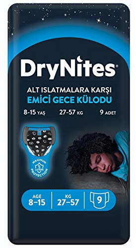 Huggies DryNites hochabsorbierende Pyjamahosen Unterhosen für Jungs 8-15 Jahre, 9 Stück