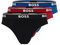 BOSS Herren 3er-Pack Klassische Stretch-Slips mit normaler Passform Slip, Rot/Marineblau/Schwarz, X-Large