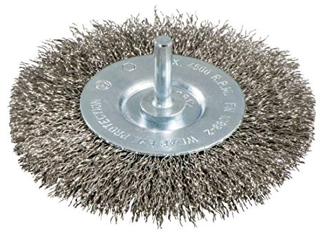 Metabo Rundbürste 75x0,3 mm/ 6 mm, Edelstahl, gewellt, mit 6 mm Schaft (630550000) Spannschaft-Ø: 6 mm, Außen-Ø: 75 mm, Ausführung: gewellt