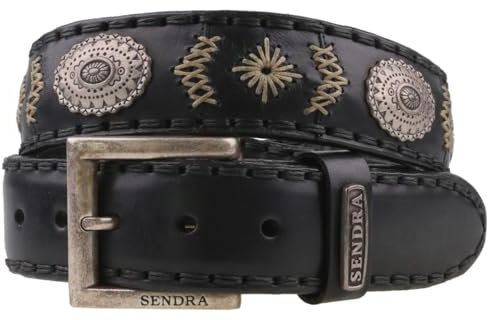 Sendra Stivali in pelle da uomo, Nero , 100 cm