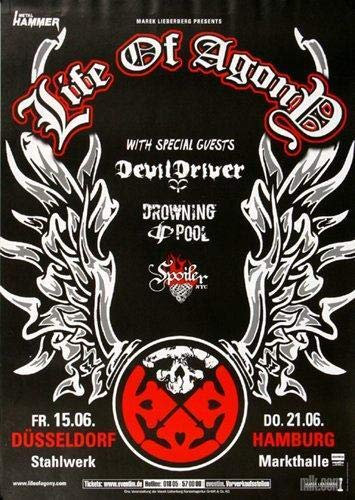 Life of Agony - Live in, Düsseldorf & Hamburg 2007 » Konzertplakat/Premium Poster | Live Konzert Veranstaltung | DIN A1 «