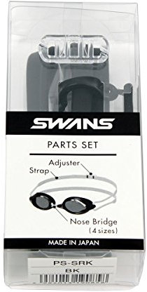 SWANS Brillenband + Nasenbrücken für optische Schwimmbrille SRXCL-N/M, Farbe:schwarz