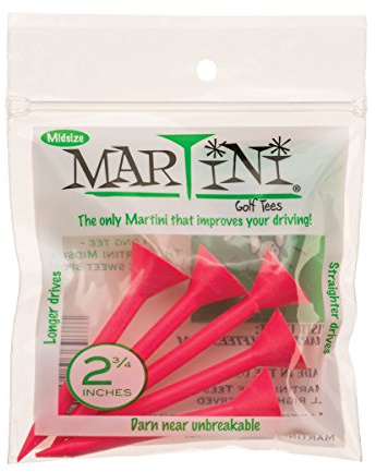 MARTINI Midsize 2 3/4 Golf Tees - Virtually Unbreakable - Pink