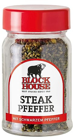 Block House Steak Pfeffer Gewürzmischung im Glas – in Restaurantqualität , 50g (1er Pack)