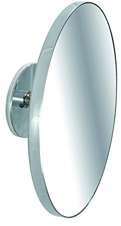 WENKO 18778100 Turbo Loc Antibeschlagspiegel - Befestigen ohne bohren, Kunststoff, 17 x 5 x 17 cm, Chrom
