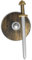 Smiffys Weapons Set, Brown with Sword & Wood Effect Shield, 39cm/15in, Boys Fancy Dress, Child Dress Up Accessories