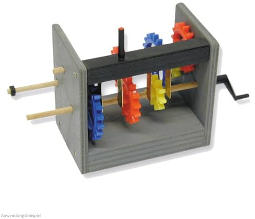matches21 HOME & HOBBY 3-Gang Getriebe Modell DIY Holz Bastelset für Kinder ab 12 Jahren mit Rückwärtsgang