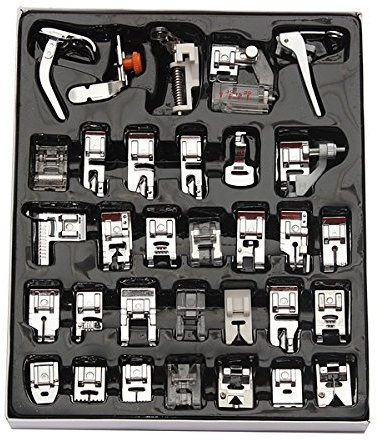 32Pcs Sewing Machine Presser Foot Set for Janome Brother Singer Domestic Part (32pcs)