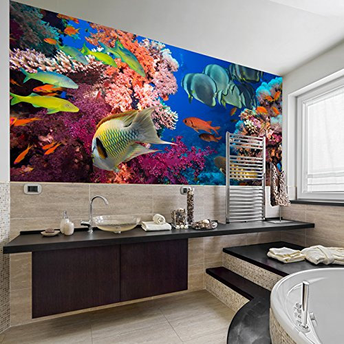 azutura Tropical Fish Wall Mural Under The Sea Photo Wallpaper Bathroom Bedroom Decor available in 8 Sizes Medium Digital
