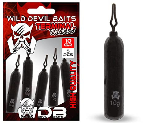 Wild Devil Baits Drop Shot Blei Stabblei Dropshot Fishing Sinkers Finesse Lead Angelblei Angelzubehör (18g / 5 Stück)