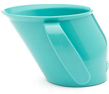 Doidy Cup, 3 Months +, Baby & Toddler First Open Cup, Ergonomic Slanted Design for Training & Learning to Drink, weaning Essentials for Milk & Water (Turquoise)
