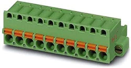 PHOENIX CONTACT FKC 2.5 HC/2-STF Leiterplattensteckverbinder, 16A, 320V, 2 Anzahl der Potenziale, 2 Polzahl Pro Reihe, 2F Anzahl der Anschlüsse, 5mm Rastermaß, Grün, 50 Stück