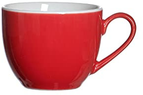 Ritzenhoff & Breker Doppio Espressotasse, Espresso Obertasse mit farbigem Rand, Porzellan, Rot, 80 ml, 516128