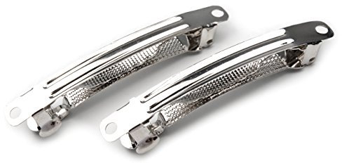 CISL 5 x Haarspange Rohling aus Metall Silber 6x60 mm *NEU*OVP*