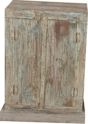 GURU SHOP Vintage Beistellschrank, Kommode, Nachttischschrank, Flurschrank - Modell 22, Braun, 62x46x31 cm, Kleine Schränke