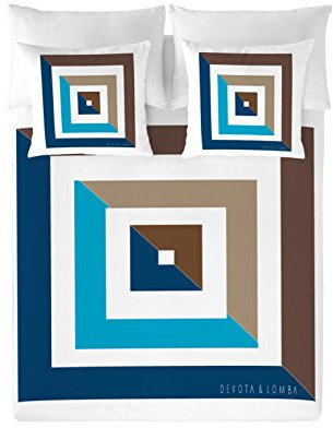 Devota&Lomba Bettwäsche Visual blau/weiß/braun size is not in selection DE