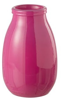 Vase en verre orange et rose