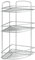 Metaltex Corner Shelf Eckregal, Silberfarben, Silber, 22x22x53cm