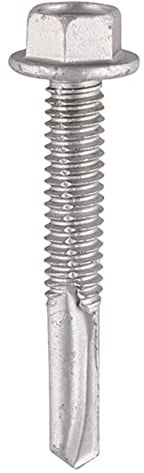 TIMco H38B No.5 Hex Head Self-Drilling Screw 5.5 x 38 - Silver Ruspert (Box of 100)