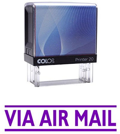 VIA AIR MAIL Selbstfarber Stempel Individuelle Colop Buro Stationar P20 Mini Stamper