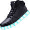 Padgene Herren Damen Leuchtende Blinkende Turnschuhe LED Leuchten Schuhe USB Aufladen Schnürer Schuhe