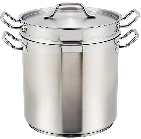Winco 20 qt Steamer/Stainless Steel Pasta Cooker