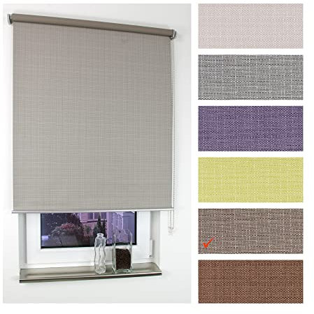 Liedeco Rollo Struktur Verdunkelung, Seitenzugrollo, Länge 175 cm anthrazit, 122 cm x 175 cm (B x L)