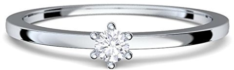 Verlobungsringe Weißgold Ring 585 Diamant Ring 0,05 Carat H/si **sehr gute Qualität** + inkl. Luxusetui + Diamantring solitär schmal dünn Echtschmuck Diamantring Weißgold 0,05 FF50WG585BRFA52
