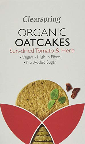 Clearspring Organic Sun-Dried Tomato and Herb Oatcakes, 200 g - Lot of 5