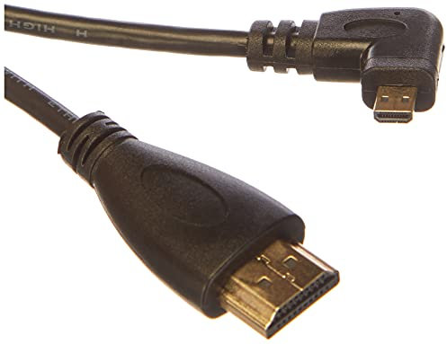 SYSTEM-S Câble HDMI 50 cm Micro mâle vers angle gauche standard