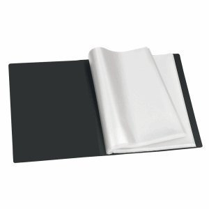 VELOFLEX 4 x Sichtbuch A4 mit Sichtfenster 100 Hüllen schwarz