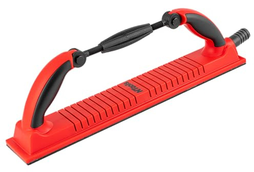 NTools HR R 400 - Ponceuse à main flexible avec aspiration et velcro | Cale à poncer aspirante 70 x 400 mm, Ponçage sans poussière, Système de trous d'aspiration et raccord de tuyau