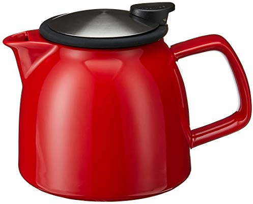Forlife 26oz Bell Teapot with Basket Infuser in Red 544-RED