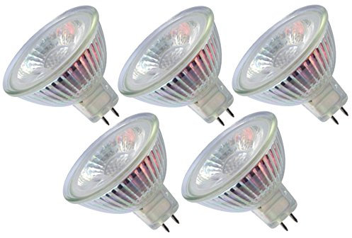 Trango 5er Set MR16-NT3*5 LED Leuchtmittel mit MR16 Fassung zum Austausch von herkömmlichen Halogen Leuchtmittel MR16 I GU5.3 I G4 12 Volt 3000K warmweiß Glühlampe, Reflektor Lampe, LED Birnen