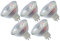 Trango 5er Set MR16-NT3*5 LED Leuchtmittel mit MR16 Fassung zum Austausch von herkömmlichen Halogen Leuchtmittel MR16 I GU5.3 I G4 12 Volt 3000K warmweiß Glühlampe, Reflektor Lampe, LED Birnen