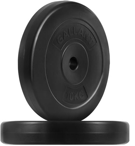 Gallant Weight Plates - 60kg Standard 1 Inch Vinyl Weights Discs 10kg X 6= 60kg Set For Men Women - Weight Plate Set Lifting Dumbbells Barbell Home Gym Fitness Training Equipment