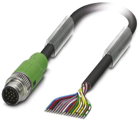 Phoenix Contact SAC-17P-MS/ 3.0-PVC SCO konfektioniertes Sensorkabel, Stecker gerade/offenes Ende, Länge 3m