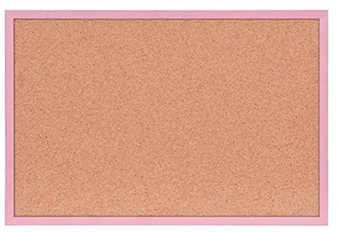 Pinnwand ca. 40 x 60 cm mit farbigem Holzrahmen (rosa)